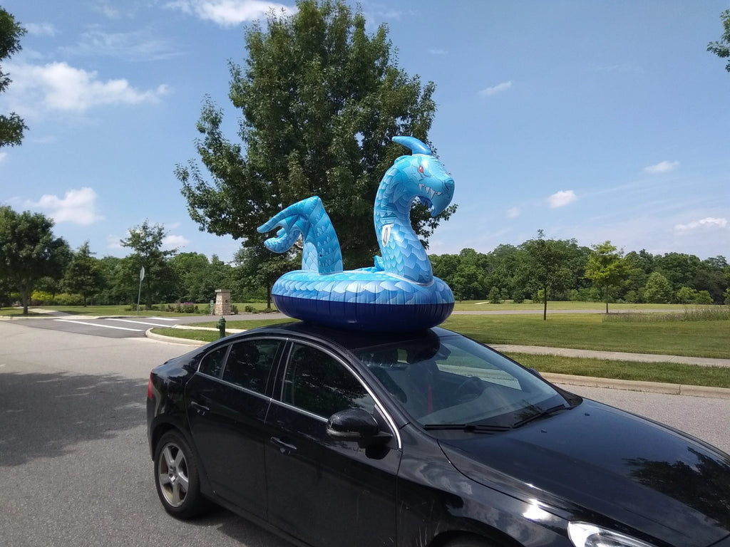 Adults Long Floatie Pool Float, DreambuilderToy and Cool On Party Dragon Float Pool Valve, Faster Kids Float) for Summer Raft Inflatable Giant Lounge Pool Dragon with Beach Ride (Dragon 9 Feet
