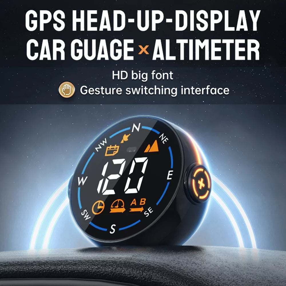 Clear Meter Digital Setup Altitude ammoon & Display, Display Speedometer Head Easy GPS Speed H600G Car