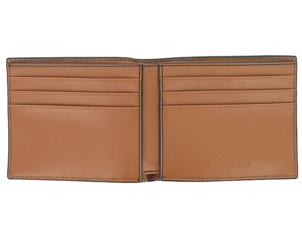 Mens Michael Andy Kors Slim Wallet Bi-Fold Billfold Leatehr (Luggage)