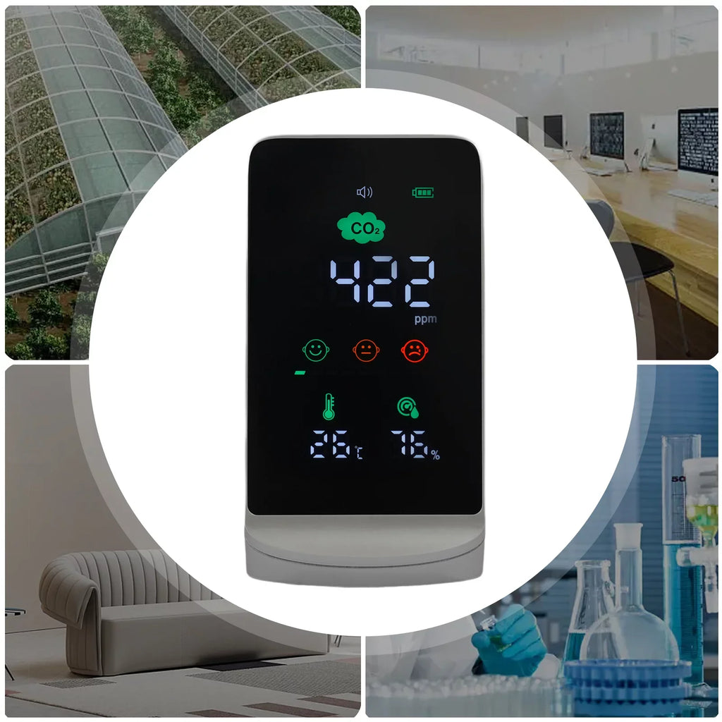 Humidity Indoor Air Miumaeov (White, Quality & for Monitor ) CO2, Temperature