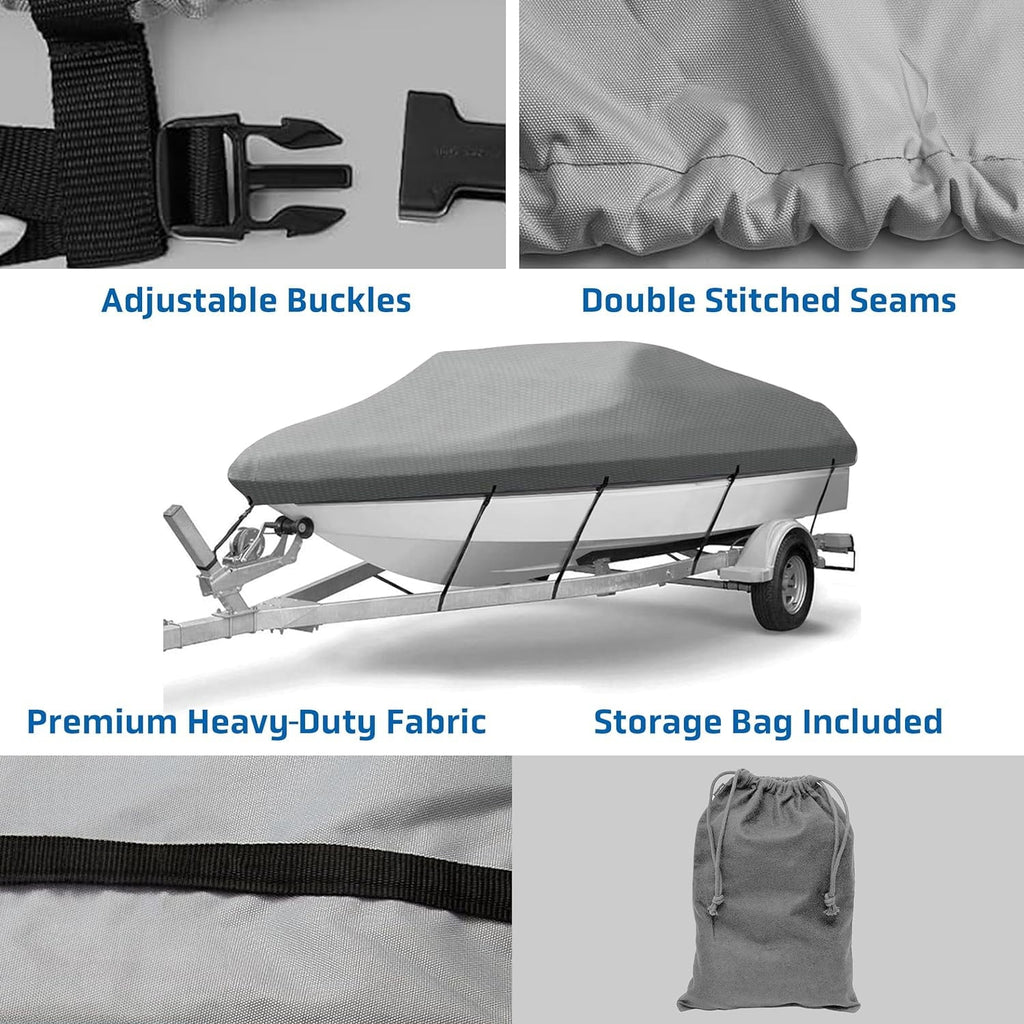Gray Boat Pyle ft. Waterproof Cover to 12.5’ Shield Inflatable 13.5’ Protective Storage Armor