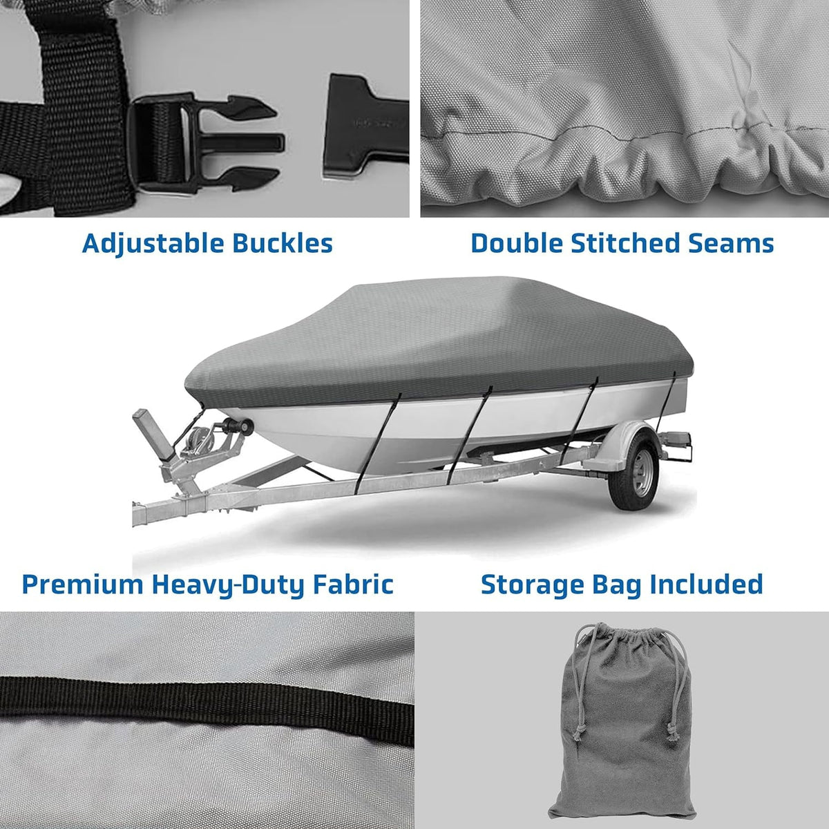 Gray Boat Pyle ft. Waterproof Cover to 12.5’ Shield Inflatable 13.5’ Protective Storage Armor