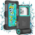 Mini 14/13/12/11 Professional Max Plus [15m/50ft] iPhone Cover(Blue) Note10/9/8/S10/9/8 Pro Waterproof for Diving Xr/X/Xs/Samsung Case Phone Video Snorkeling Photo Ultra Underwater Galaxy
