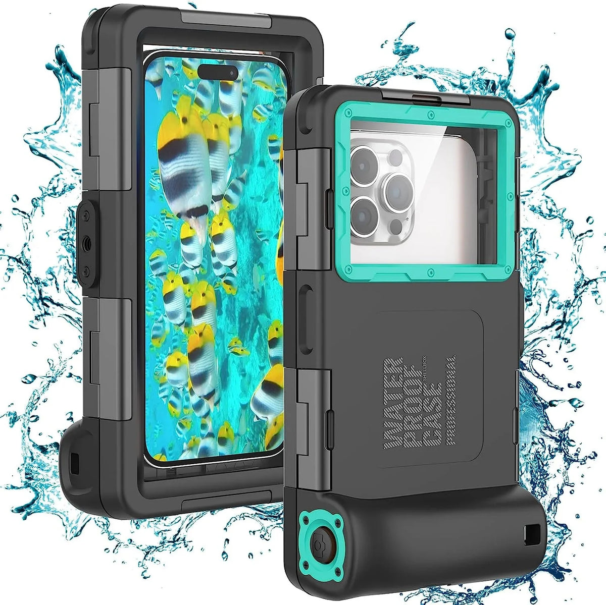 Mini 14/13/12/11 Professional Max Plus [15m/50ft] iPhone Cover(Blue) Note10/9/8/S10/9/8 Pro Waterproof for Diving Xr/X/Xs/Samsung Case Phone Video Snorkeling Photo Ultra Underwater Galaxy