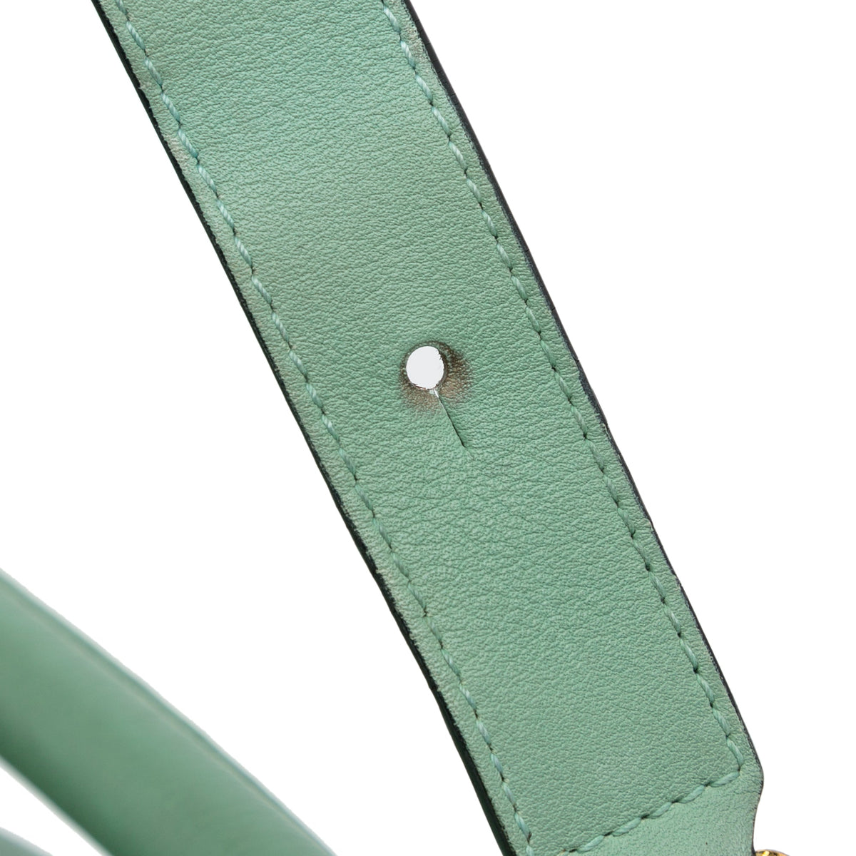 LOEWE (Good) Satchel Puzzle Green Leather Medium Pre-Owned Calf Unisex Authenticated