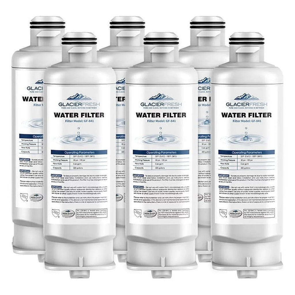 RF23M8090SG, HAF-QIN/EXP, Refrigerator RF23M8070SG, Filtered DA97-08006C, DA97-17376B for (6Pack) Replacement GLACIER Water RF23M8090SR RF23M8070SR, HAF-QIN FRESH Filter