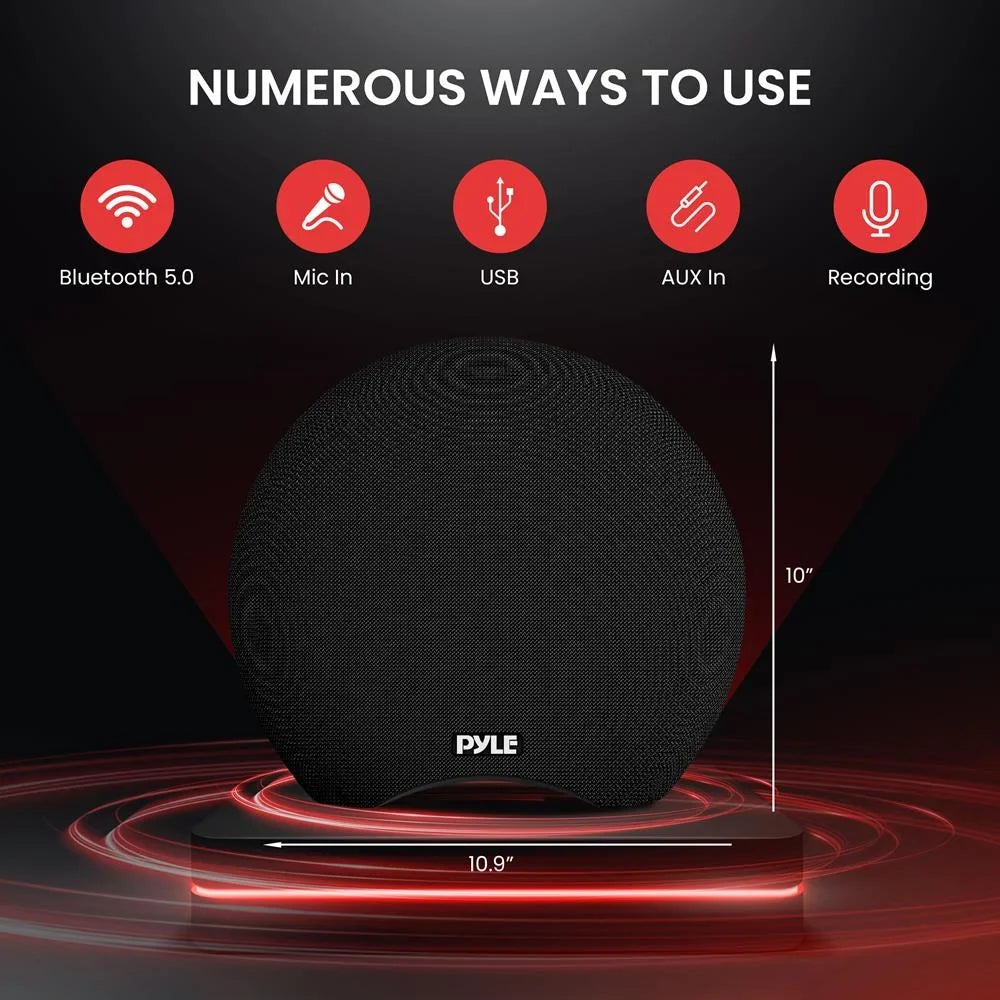 Speaker Pyle Power, Streaming Portable Waterproof Bluetooth Music 280-Watt Wireless Max Output