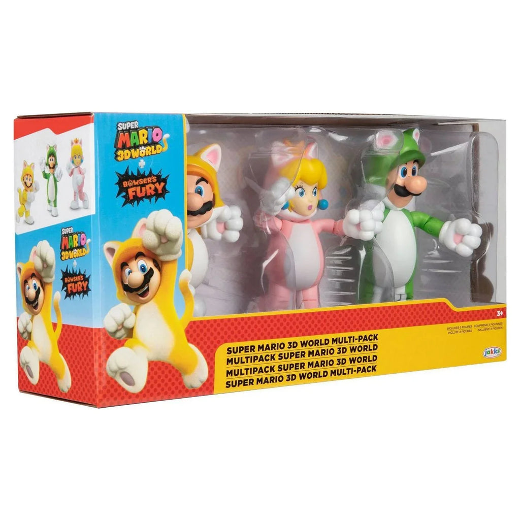 World Browsers Peach Super Luigi Fury 3D Mario Mario Figure Cat Toy Pack Multi