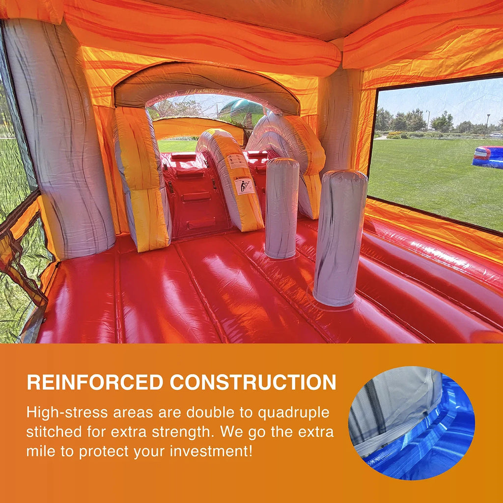 House Slide T-Rex Grade Bounce Water Commercial and for and JumpOrange (with Pool Blower), Adults Kids