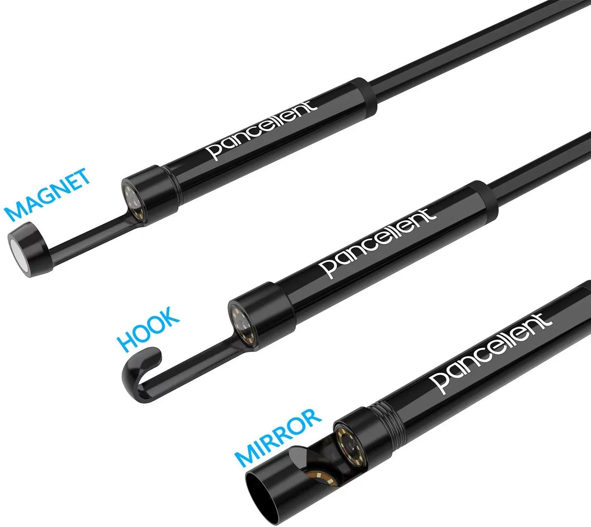 LED Snake Endoscope with for Table Rigid 8 Camera Cable Ipad (5 HD FT) Camera Light PC WiFi Android Metes,16.5 Pancellent iPhone Wireless 1200P Inspection Smartphone Borescope