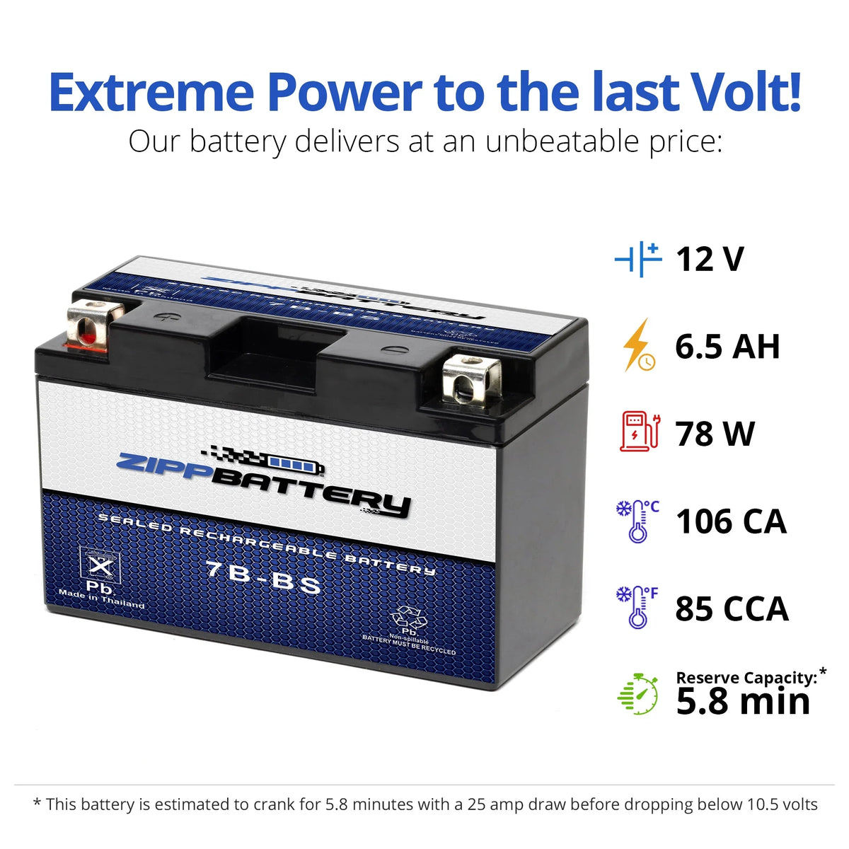 High Agm 2008 For Suzuki Motorcycle Drz400Sm Yt7B-Bs - Performance Battery
