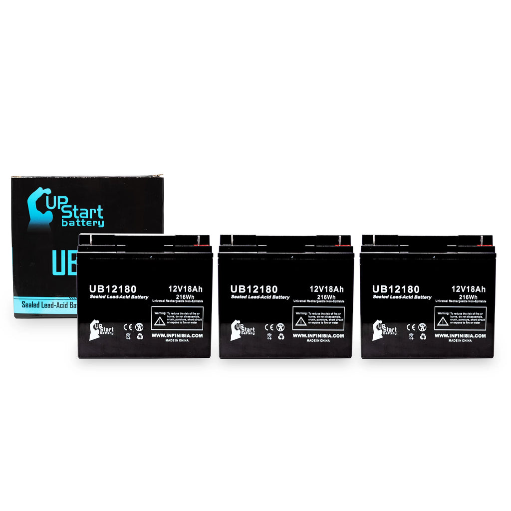 CF12V18 AGM, Replacement 3x Lead SLA) Eagle T4 Pitcher 18000mAh, Pack - Battery UB12180 18Ah, - Terminal, Battery Sealed (12V, Acid Universal Compatible