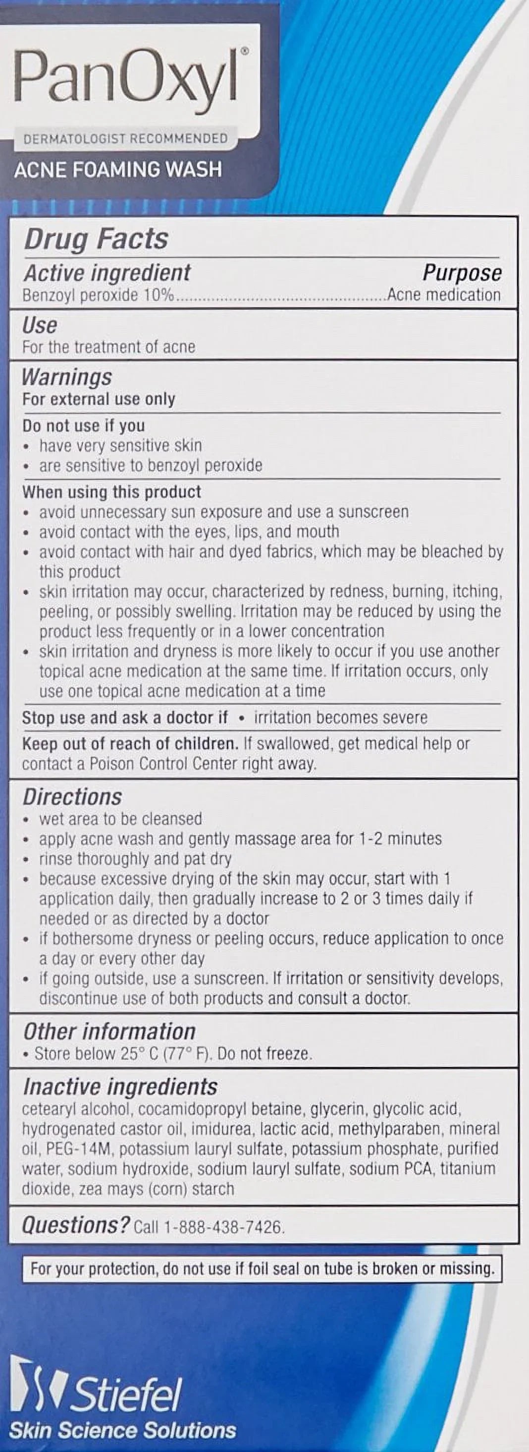 10% of Foaming (Pack 5.5 oz Acne Wash 2) PanOxyl