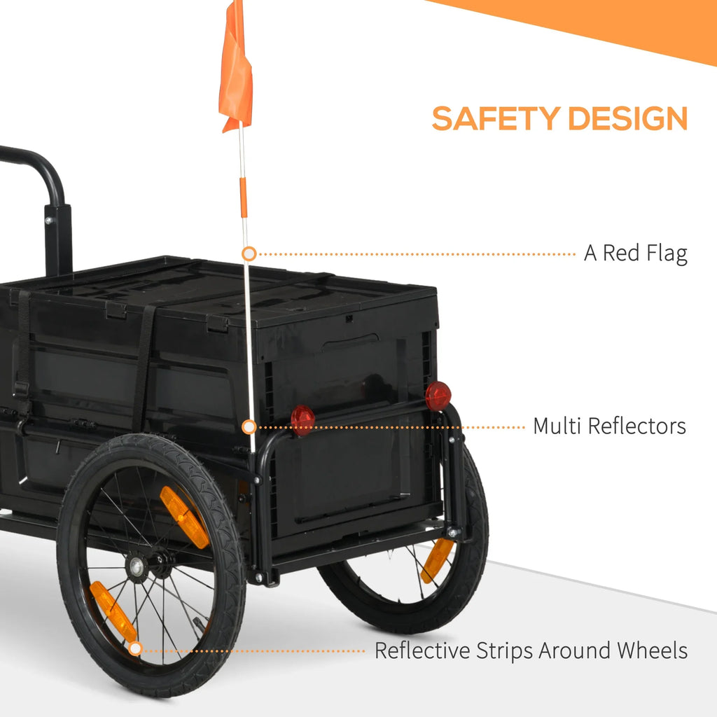 Bottom Aosom Storage Box, Bike Wagon No Removable Trailer with