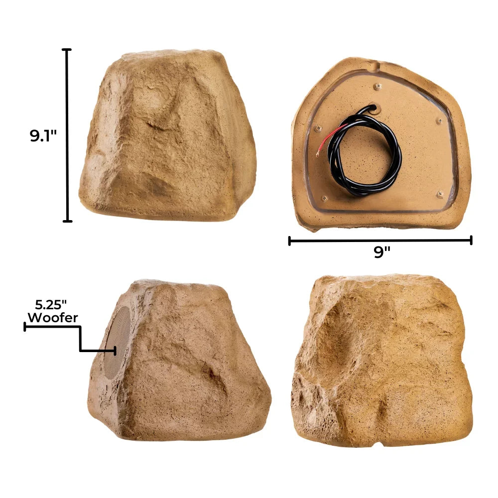 Bluetooth Audio Brown OSD Sandstone 5.25 Weather – Outdoor Speaker Canyon inch 120W Rock Resistant,