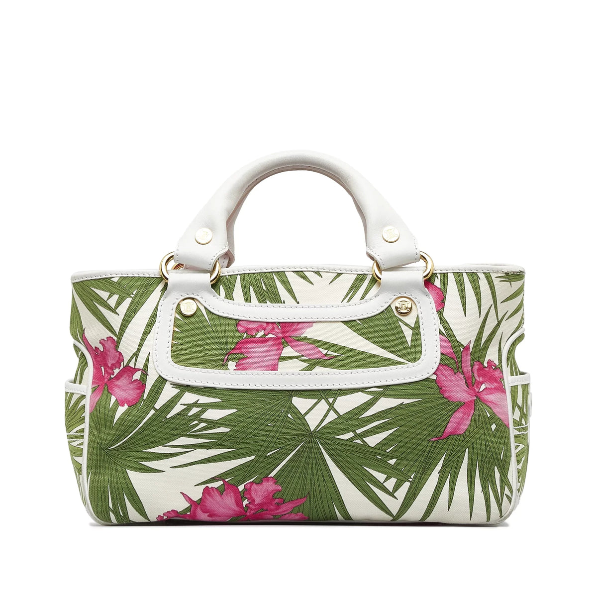 Handbag Fabric Green Boogie (Good) Celine Unisex HandleBag Pre-Owned Canvas Authenticated Top