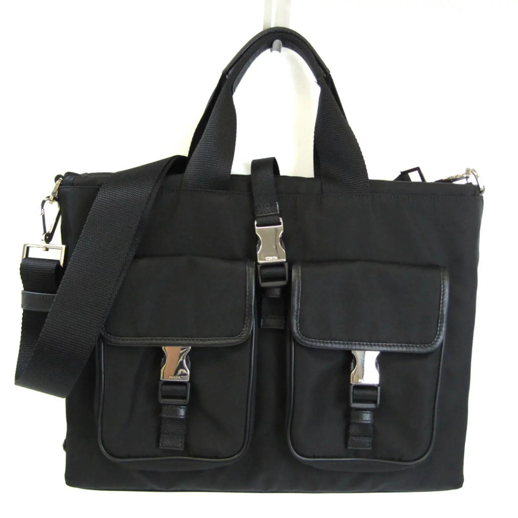 Bag (Good) Shoulder Prada Leather,Nylon Women,Men Pre-Owned