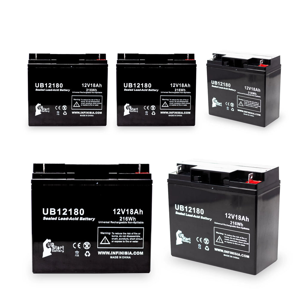 UB12180 18Ah, Pack EAGLE CF12V18 18000mAh, SLA) Battery BATTERIES Lead AGM, Terminal, - Universal 5x Sealed Compatible (12V, T4 Replacement - Battery PICHER Acid