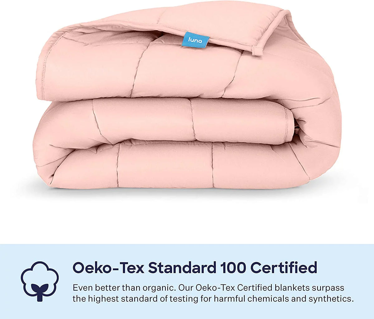 Luna for 10 lbs, Pink Twin Kids, (41" Blanket Weighted x Cotton 60"),