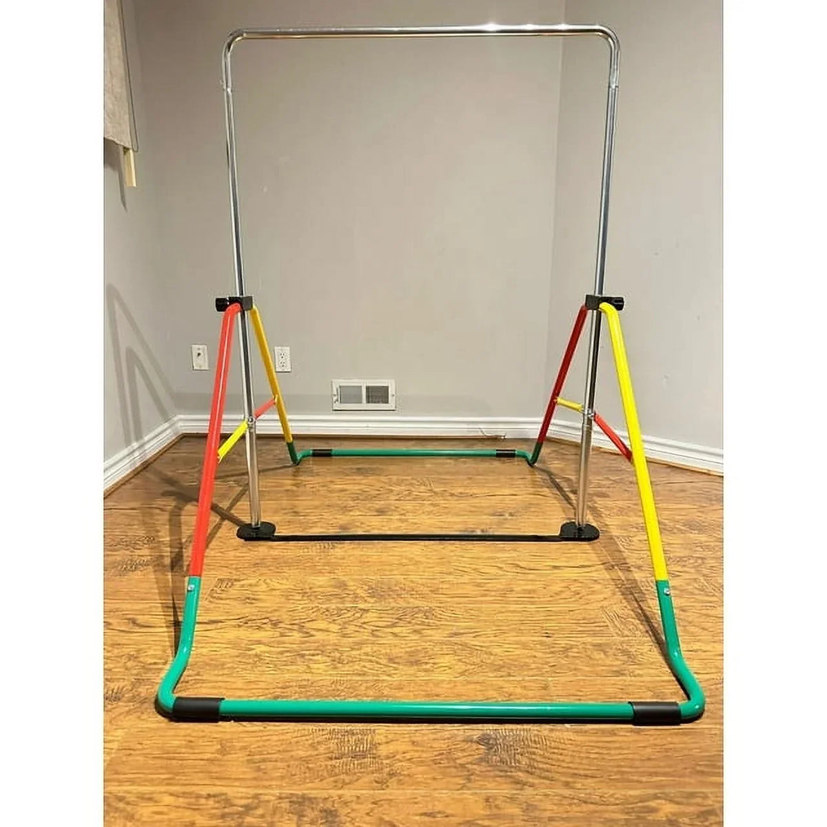'- Gymnastics Bar Home Adjustable Kids' Playground Red/Yellow, Folding Training & Equipment, Expandable