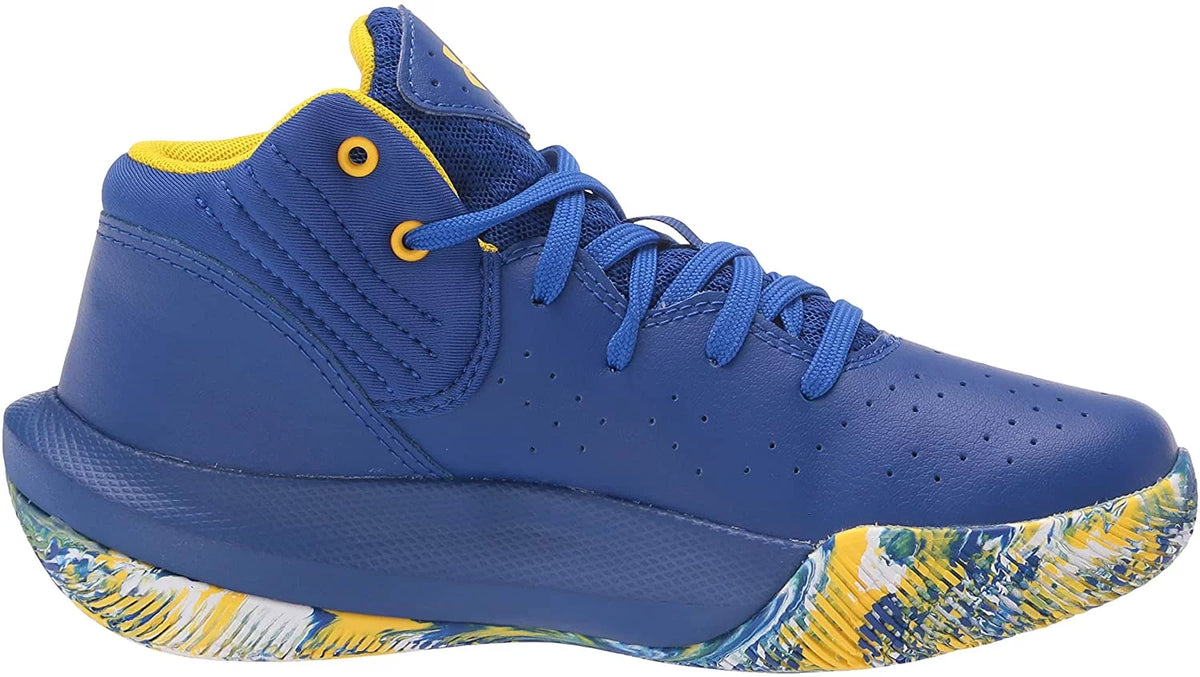 Unisex-Child Years 12 21 Kid Armour 4-8 Under Little Royal Little Shoe Jet 400/White Basketball Kid Pre-School