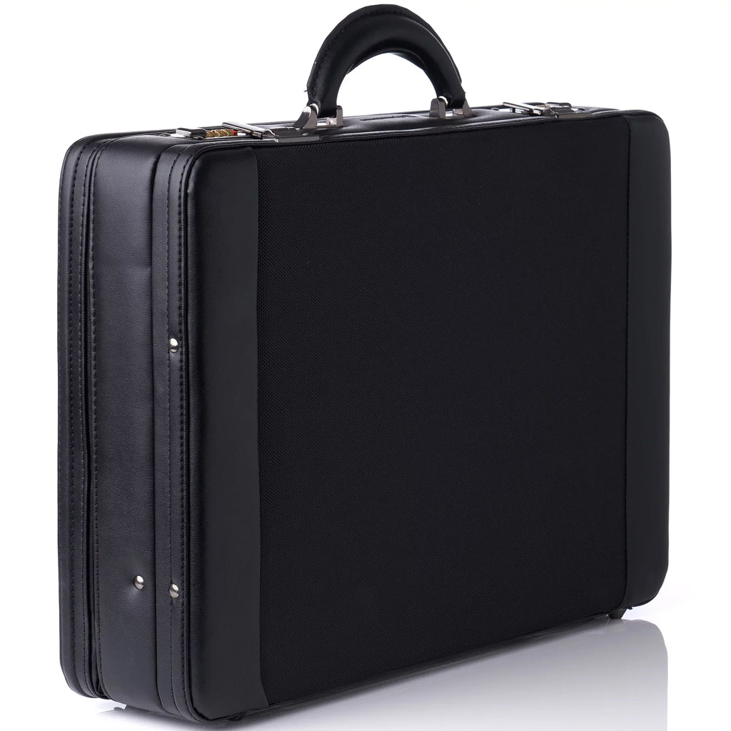 Lock Hard Dual Side Combination Expandable Attache Case Alpine Briefcase Swiss
