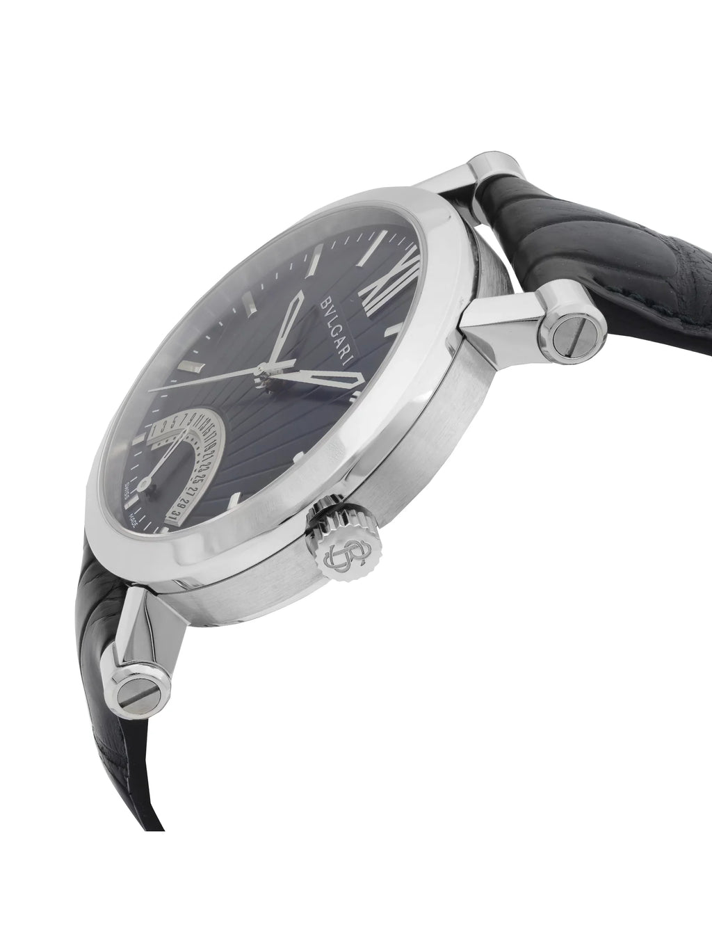 Mens Steel SB42SDR Sotirio Retrograde Bvlgari Automatic Watch Dial