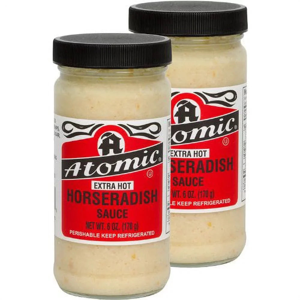 Jars Extra "2 - - - Pack" - 6 Oz 12 Ozs Hot Atomic Horseradish