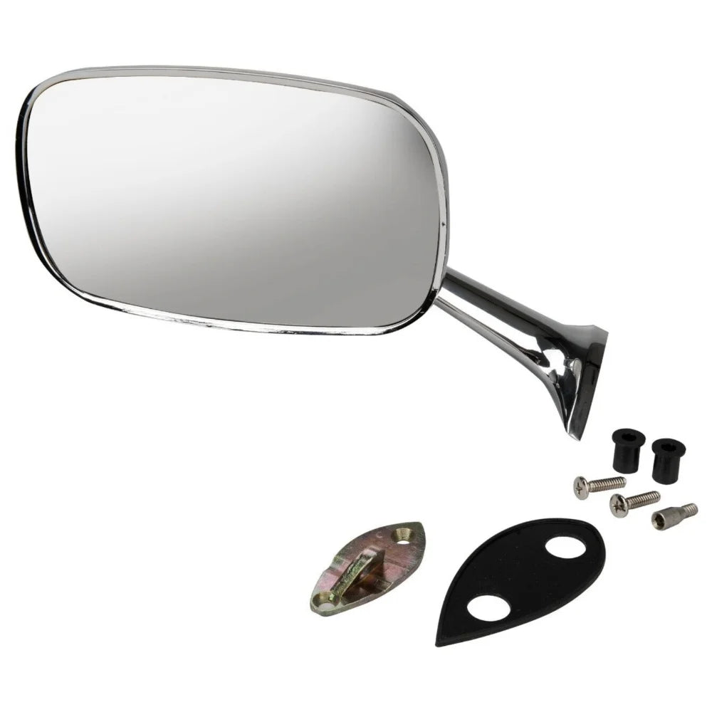 Large Corvette Teledu Hand CHROME Head Rearview For Left Mirror Exterior 1968-79 Chevy