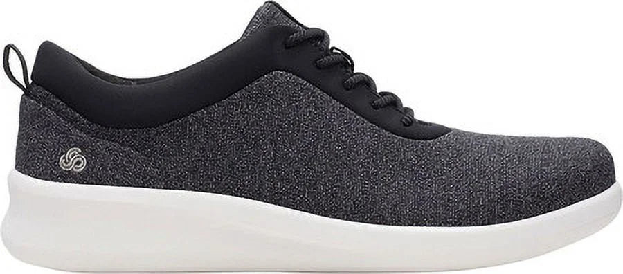 Comfort Pace Gray Adjustable Padded Breathable Running Shoes CLARKS Lightweight Lace-Up Round M Womens Heel Athletic Toe 6.5