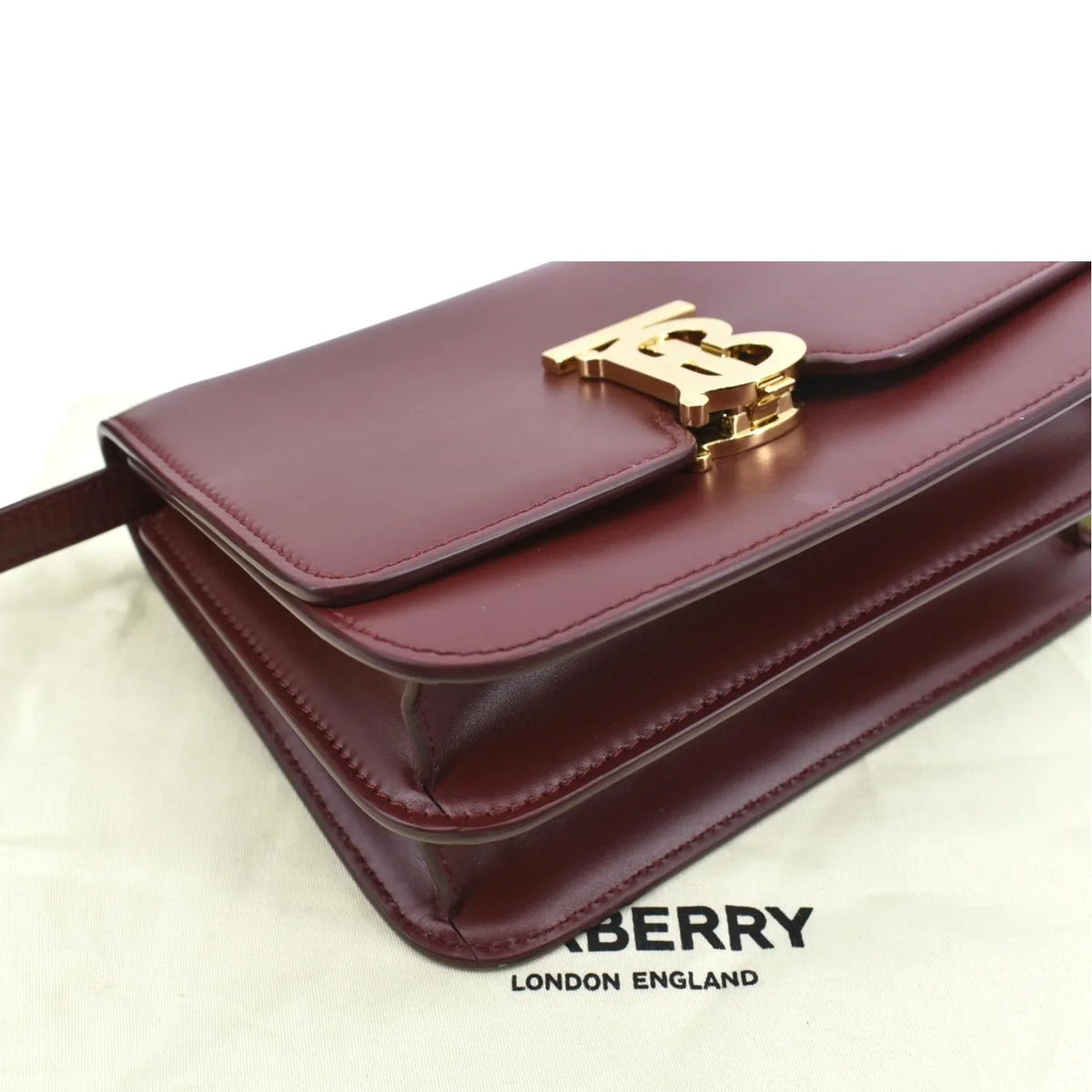 Shoulder Red Bag Leather BURBERRY Lola Tb Pre-owned