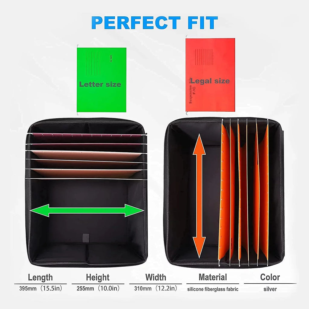 Handles Home Ideal Storage Car, Lid Waterproof Fireproof Sturdy Irfora Box, and for Office with