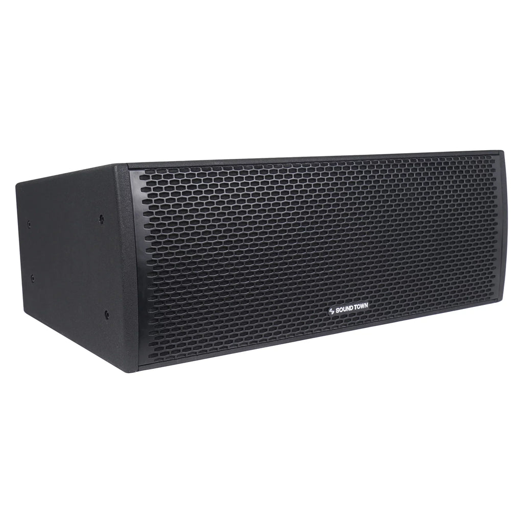 Dual System Line Town x Drivers, 8” 3” Range/Bi-amp Passive Full 4 Switchable, Titanium All-Weather (ZETHUS-IP208X4) Sound Array with Compression Water-Resistant