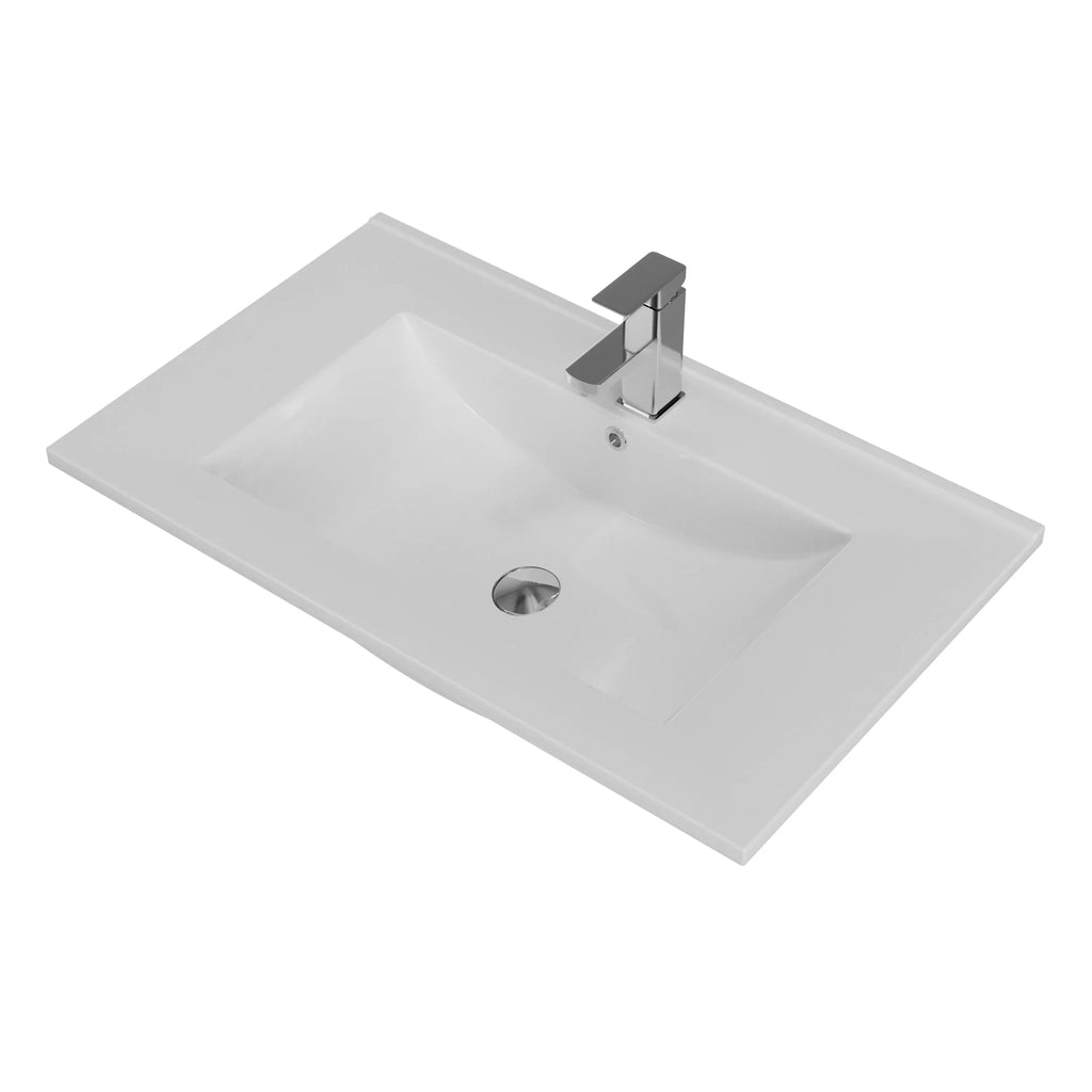 Chrome in Ceramic Faucet NOVALLA Top Bathroom Sink Up Basin with Sink, Bathroom Countertop Drop 36" Drain Pop with Vanity