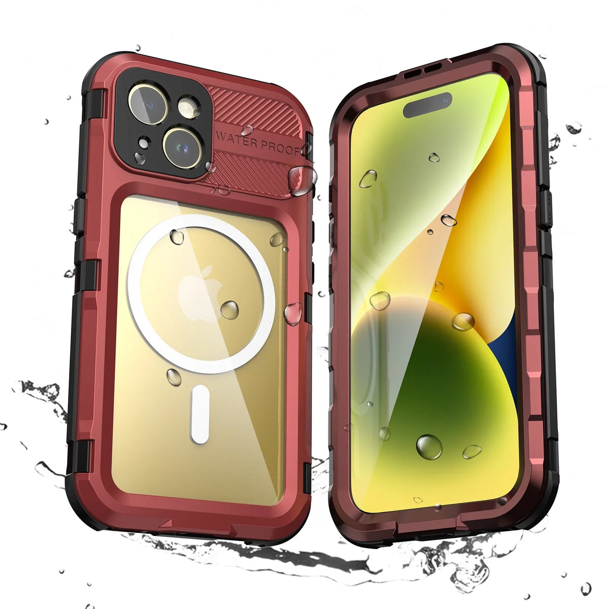 Case Protector,Underwater Pro Full Screen 15 Built-in Sealed for Red Protection Lens Dustproof for Waterproof Cover 15 Shockproof and iPhone Full-Body Pro, Sturdy with iPhone Camera