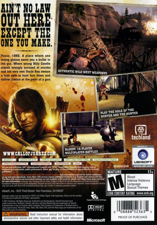 '- Xbox of 360 Call Juarez