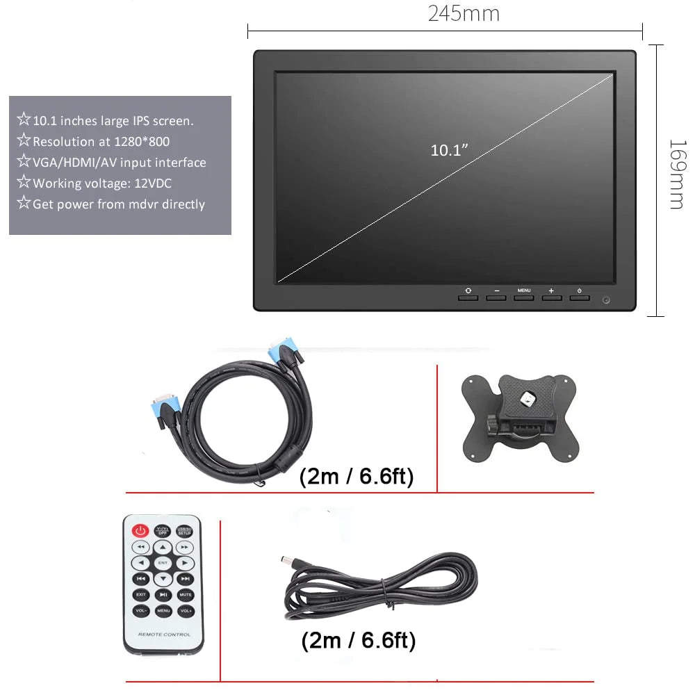 Video Recorder Angle Camera System Car HD Large 1080P 10" Truck/RV/Bus Cameras Screen AHD WiFi 8-CH JOINLGO Vehicle PC Monitor 4G with Backup Remote DVR for View DVR MDVR Phone Mobile Car Mini GPS on