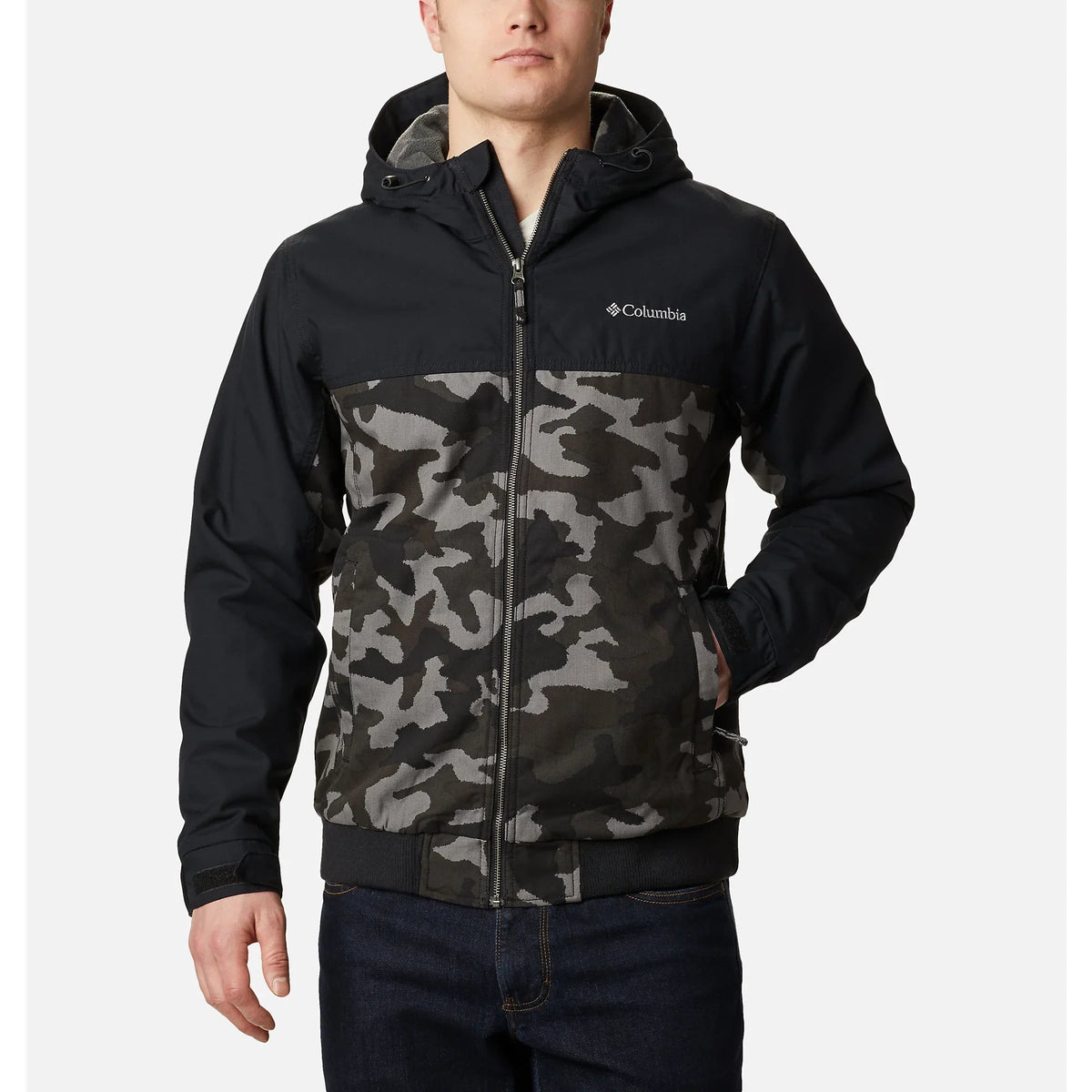 Camo/, Columbia Small Traditional Loma Jacket, Hooded Men's Vista