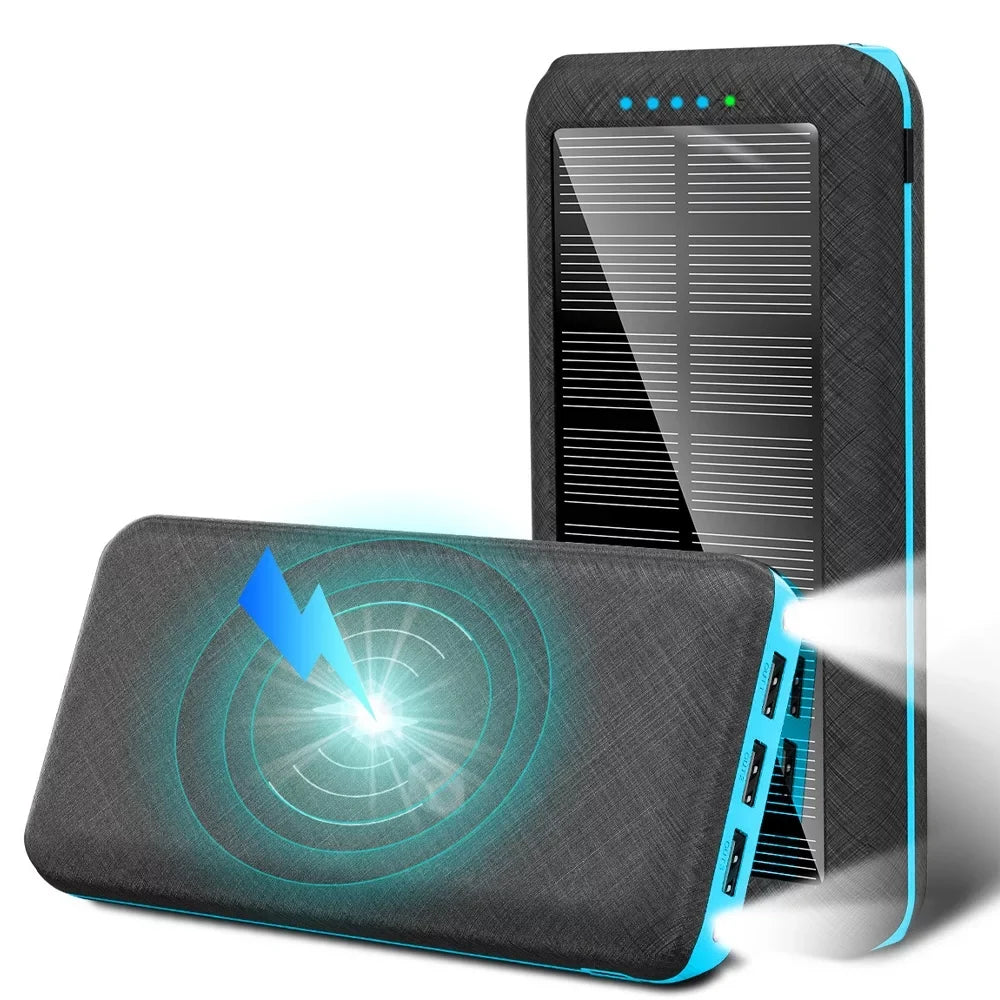 Capacity Large Lights Power 20000mAh Charger Bank Decor Mobile Supply Portable Solar Power Ponyta LED USB Dual Xmas 3 with