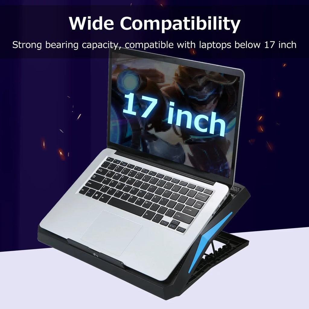 Laptop with Foldable Stand Low Height Noise Fans, and Operation Cooling 6 Adjustable