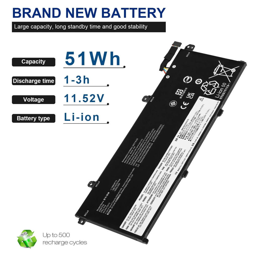 L18M3P73 T495 Lenovo 02DL007 L18M3P74 T14 For T490 P43s Battery ThinkPad