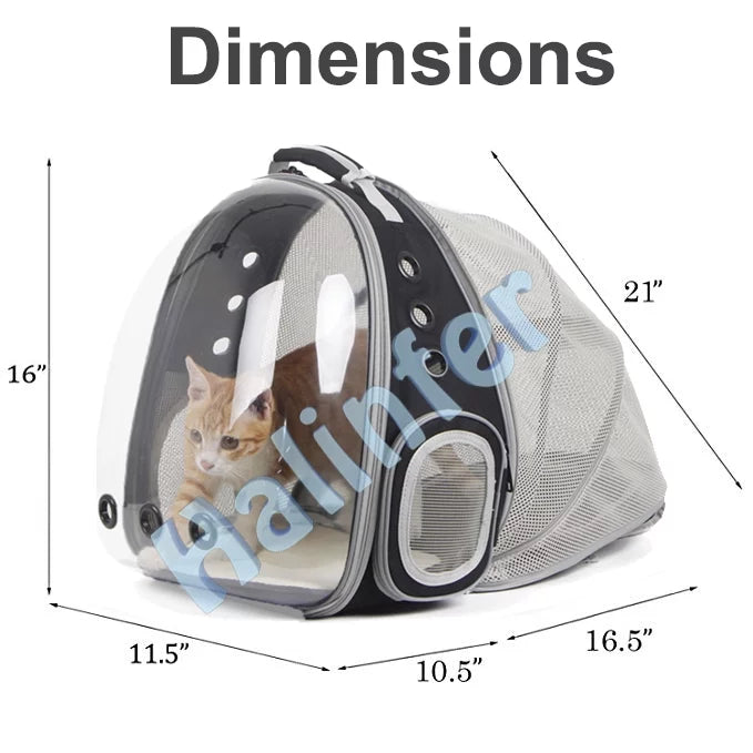 up Back Expandable Extension Carrier Capsule Space 12 Backpack, Small Pounds Cat Dog for to Bubble Pet and Transparent Kitten