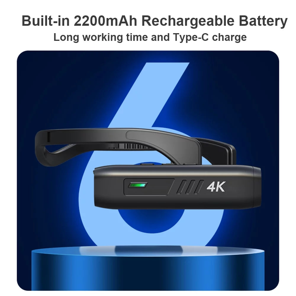 EP6 Recorder Video WiFi Wearable Camera Andoer Camcorder 4K Webcam 1080P Vlog Hands-Off Camera 60FPS Camera Camera FHD Head Mounted