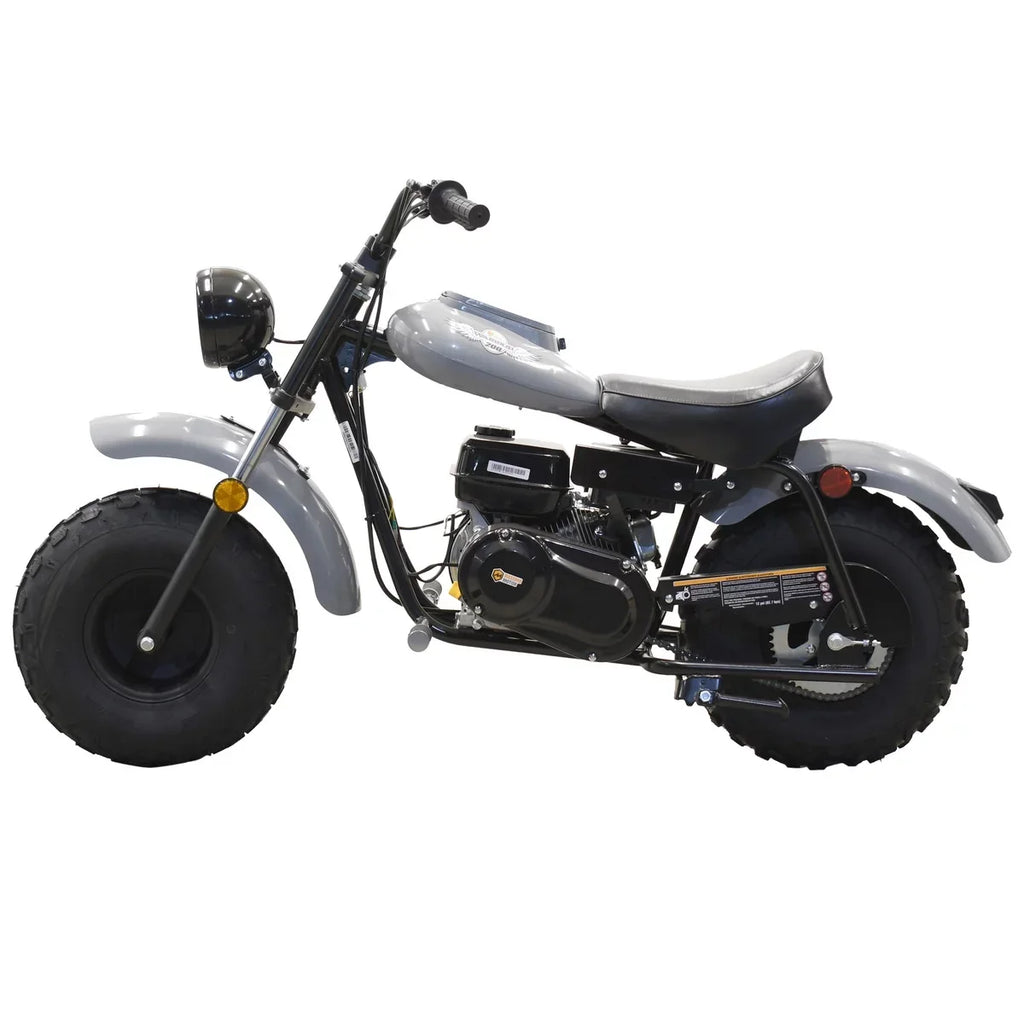 MB200 Massimo 200cc Motor Bike Motorcycle Mini Powered Gas 6.5HP (Gray)