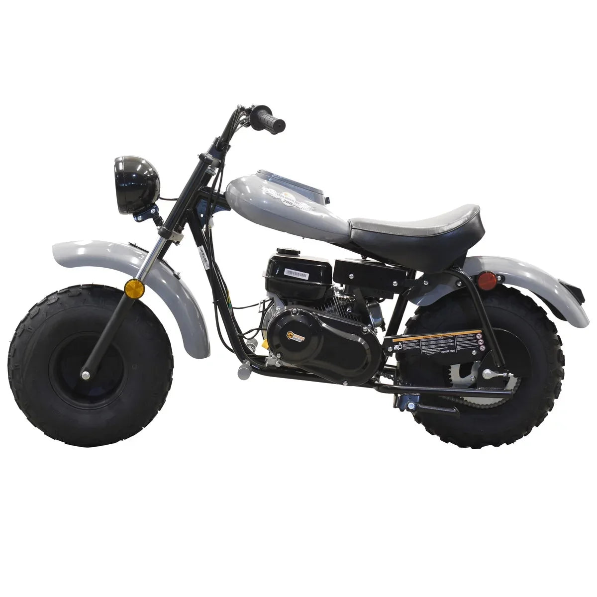 MB200 Massimo 200cc Motor Bike Motorcycle Mini Powered Gas 6.5HP (Gray)