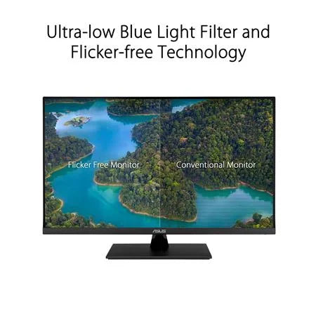 '- Blue Mountable, H HDR10, 1440P sRGB, VESA (2560 (31.5" Eye x 32" ASUS DisplayPort, Light, QHD Adaptive-Sync/FreeSync, Speakers, 1440), (VP32AQ) Viewable) 75Hz, Care, Frameless, Low 100% Monitor IPS,