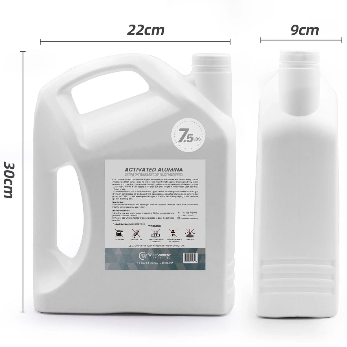 Dehumidifier Alumina 7.5LBS Alumina, Activated Desiccant Desiccant, Wisesorb Reusable