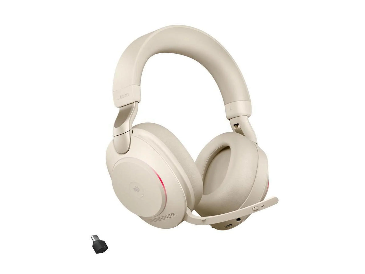 Jabra 85 Beige Evolve2 USB-C Music MS Wireless - Teams Headphones Stereo / - Headset