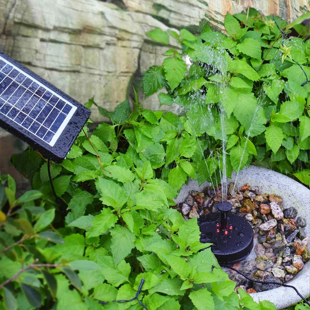 Garden Built 6V Powered Yabuy Pond Pond Solar Patio for with LED in 3.5W Pump Submersible Battery Pool Water Fountain Brushless