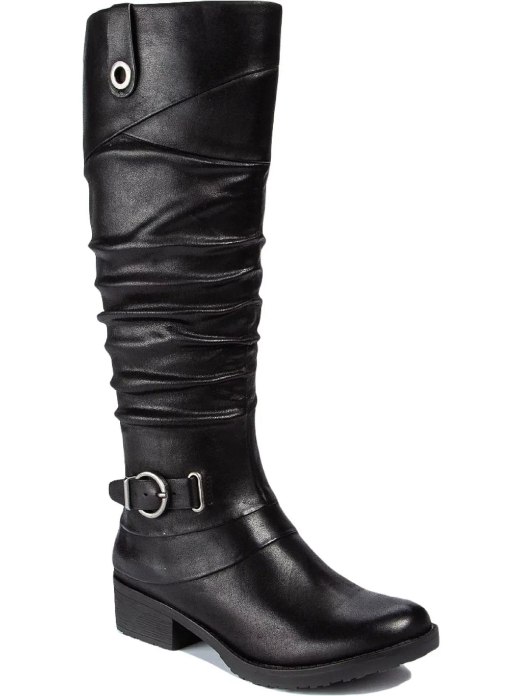 BARETRAPS Gore 11 Side Womens Heel Pull Accent Tab Stretch M Boots Onika Shoes Block Round Cushioned Zip-Up Buckle Toe